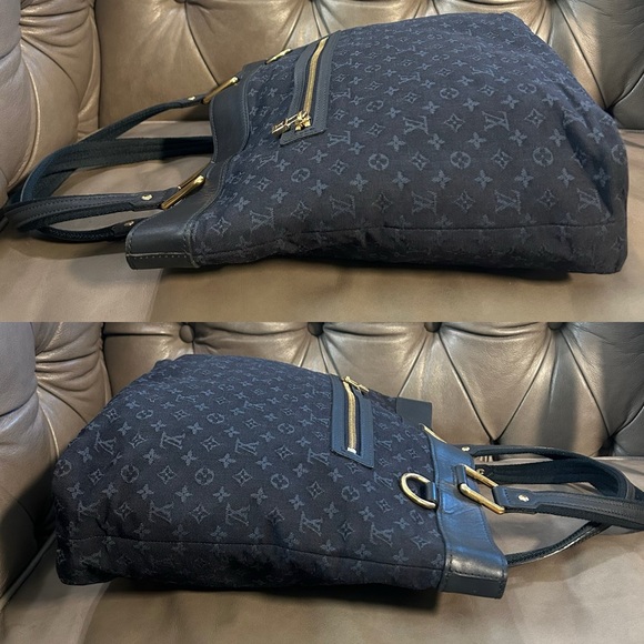 Louis Vuitton Josephine GM Navy Blue Denim Mini Lin Handbag Tote Bag LV - Picture 5 of 12